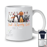 Personalized Custom Name Spooky Cat; Lovely Halloween Four Cat Boo Pumpkin; Family T-Shirt