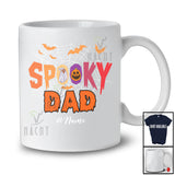 Personalized Custom Name Spooky Dad; Creepy Halloween Spider Web Boo Pumpkin; Family T-Shirt