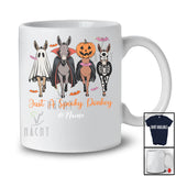 Personalized Custom Name Spooky Donkey; Lovely Halloween Four Donkey Boo Pumpkin; Farmer T-Shirt