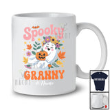 Personalized Custom Name Spooky Granny; Adorable Halloween Boo Ghost Flowers Floral; Family T-Shirt