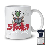 Personalized Custom Name Spooky Lunch Lady; Scary Halloween Witch Cosplay; Proud Jobs T-Shirt