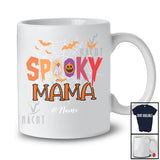 Personalized Custom Name Spooky Mama; Creepy Halloween Spider Web Boo Pumpkin; Family T-Shirt