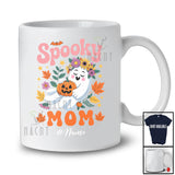Personalized Custom Name Spooky Mom; Adorable Halloween Boo Ghost Flowers Floral; Family T-Shirt