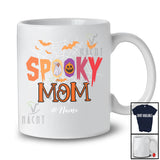 Personalized Custom Name Spooky Mom; Creepy Halloween Spider Web Boo Pumpkin; Family T-Shirt