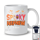Personalized Custom Name Spooky Nephew; Creepy Halloween Spider Web Boo Pumpkin; Family T-Shirt