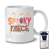 Personalized Custom Name Spooky Niece; Creepy Halloween Spider Web Boo Pumpkin; Family T-Shirt