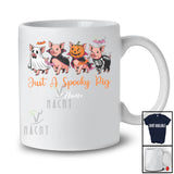 Personalized Custom Name Spooky Pig; Lovely Halloween Four Pig Boo Pumpkin; Farmer T-Shirt