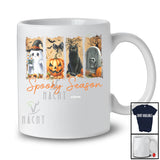 Personalized Custom Name Spooky Season; Horror Halloween Boo Ghost Black Cat Pumpkin T-Shirt