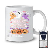 Personalized Custom Name Spooky Season; Horror Halloween Boo Ghost Carved Pumpkin T-Shirt
