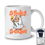 Personalized Custom Name Spooky Season; Humorous Halloween Capybara Boo Ghost Cosplay T-Shirt