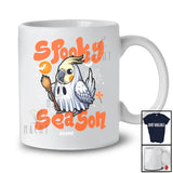 Personalized Custom Name Spooky Season; Humorous Halloween Cockatiel Boo Ghost Cosplay T-Shirt