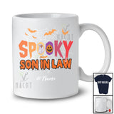 Personalized Custom Name Spooky Son in law; Creepy Halloween Spider Web Boo Pumpkin; Family T-Shirt