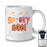 Personalized Custom Name Spooky Son; Creepy Halloween Spider Web Boo Pumpkin; Family T-Shirt