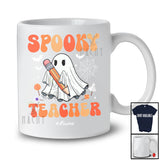 Personalized Custom Name Spooky Teacher; Lovely Halloween Boo Ghost Pencil Teaching; Family T-Shirt