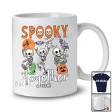 Personalized Custom Name Spooky Together; Horror Halloween Three Skeleton; Couples Friends Family T-Shirt