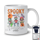 Personalized Custom Name Spooky Together; Horror Halloween Three Zombie; Couples Friends Family T-Shirt