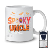 Personalized Custom Name Spooky Uncle; Creepy Halloween Spider Web Boo Pumpkin; Family T-Shirt