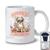 Personalized Custom Name Spooky With My Chihuahuas; Amazing Halloween Chihuahua Coffee T-Shirt