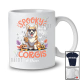 Personalized Custom Name Spooky With My Corgis; Amazing Halloween Corgi Sunglasses Coffee T-Shirt