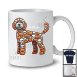 Personalized Custom Name Sproodle Skull Pumpkin Shape; Creepy Halloween Animal Lover T-Shirt