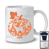 Personalized Custom Name St. Bernard Paws Pumpkin Shape; Amazing Thanksgiving Fall Family T-Shirt