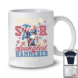 Personalized Custom Name Star Spangled Hammered; Joyful 4th Of July Gnome Drinking Patriotic T-Shirt