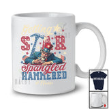 Personalized Custom Name Star Spangled Hammered; Joyful 4th Of July Uncle Sam Drinking Patriotic T-Shirt