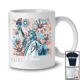Personalized Custom Name Statue of Liberty; Amazing 4th of July Flowers Fireworks; Patriotic T-Shirt