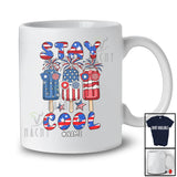 Personalized Custom Name Stay Cool; Amusing 4th of July Three Ice Creams; Patriotic T-Shirt