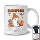 Personalized Custom Name Stay Spooky; Lovely Halloween Boo Ghost Drinking Coffee T-Shirt