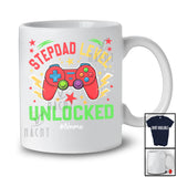 Personalized Custom Name Stepdad Level Unlocked; Joyful Father's Day Game Controller; Gamer T-Shirt