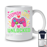 Personalized Custom Name Stepmom Level Unlocked; Joyful Mother's Day Game Controller; Gamer T-Shirt