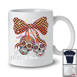 Personalized Custom Name Sugar Skull Cherries Bow Tie; Horror Halloween Girls Women Family T-Shirt