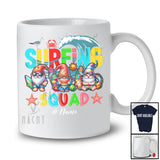 Personalized Custom Name Surfing Squad; Joyful Summer Christmas In July 3 Gnomes Hawaiian T-Shirt