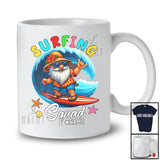 Personalized Custom Name Surfing Squad; Joyful Summer Vacation Christmas In July Gnome Hawaii T-Shirt