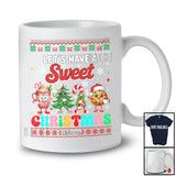 Personalized Custom Name Sweet Christmas; Lovely X-mas Tree Candy Cane Cookie Coffee; Sweater T-Shirt