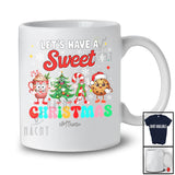 Personalized Custom Name Sweet Christmas; Lovely X-mas Tree Candy Cane Cookie Coffee T-Shirt