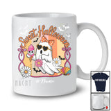 Personalized Custom Name Sweet Halloween; Joyful Summer Boo Eating Ice Cream Cosplay T-Shirt