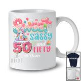 Personalized Custom Name Sweet Sassy Fifty 50th Birthday; Lovely Unicorn Donut Family T-Shirt