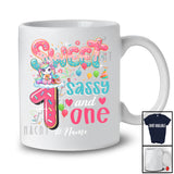 Personalized Custom Name Sweet Sassy One 1st Birthday; Lovely Unicorn Donut Family T-Shirt