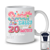 Personalized Custom Name Sweet Sassy Twenty 20th Birthday; Lovely Unicorn Donut Family T-Shirt