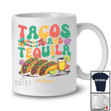 Personalized Custom Name Taco and Tequila; Humorous Cinco De Mayo Drinking; Mexican Family T-Shirt