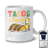Personalized Custom Name Tacos and Tequila; Humorous Cinco De Mayo Drinking Mexican T-Shirt
