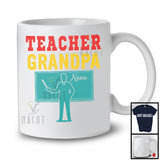 Personalized Custom Name Teacher Grandpa, Amazing Father's Day Vintage, Family Group T-Shirt
