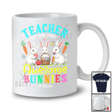 Personalized Custom Name Teacher Of The Most Awesome Bunnies; Lovely Easter 3 Bunnies T-Shirt