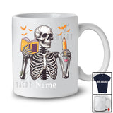 Personalized Custom Name Teacher Skeleton, Horror Halloween Costume Proud Careers Group T-Shirt