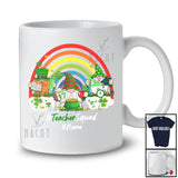 Personalized Custom Name Teacher Squad; Joyful St. Patrick's Day Three Gnomes; Rainbow T-Shirt