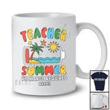 Personalized Custom Name Teacher Summer Recharge; Proud Last Day Of School Low Battery T-Shirt