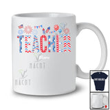 Personalized Custom Name Teacher; Amazing 4th Of July US Flag Patriotic; Jobs Proud T-Shirt