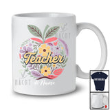 Personalized Custom Name Teacher; Amazing Back To School Apple Fruit Floral T-Shirt